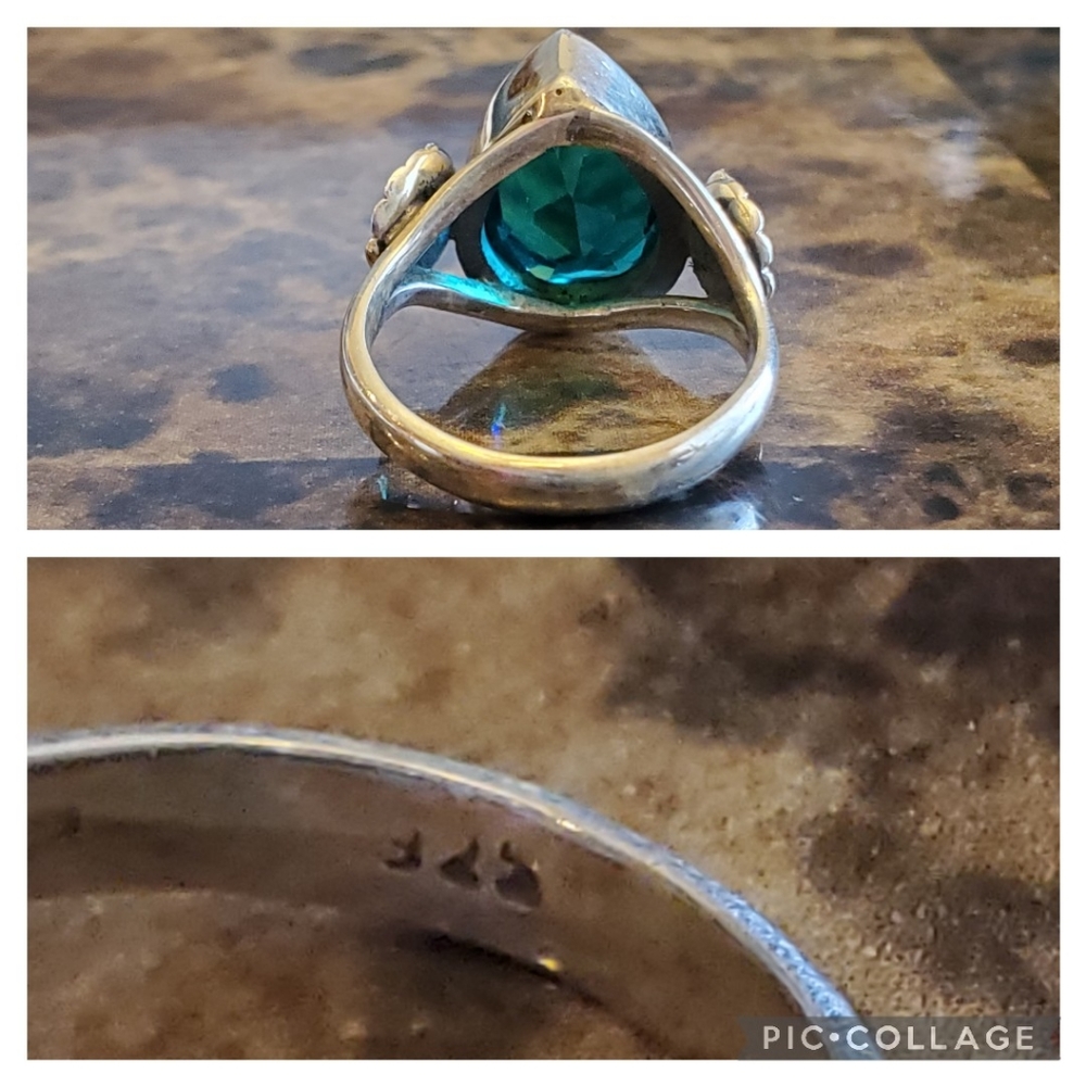 Genuine 7ct Apatite Ring Size 7 - Picture 6 of 8